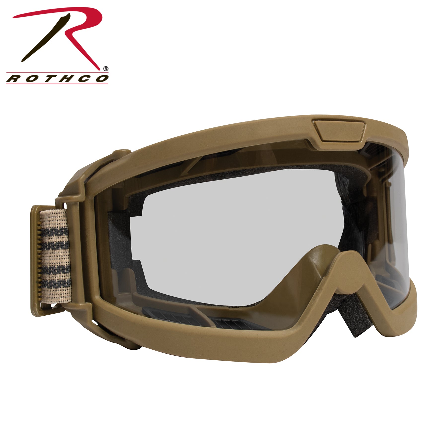 Rothco ANSI Rated OTG Goggles Coyote Brown / Smoke