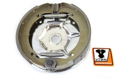 V-Twin Rear Mechanical Brake Backing Plate Kit Chrome for Harley Davidson EL and FL (Part #19141) by V-Twin