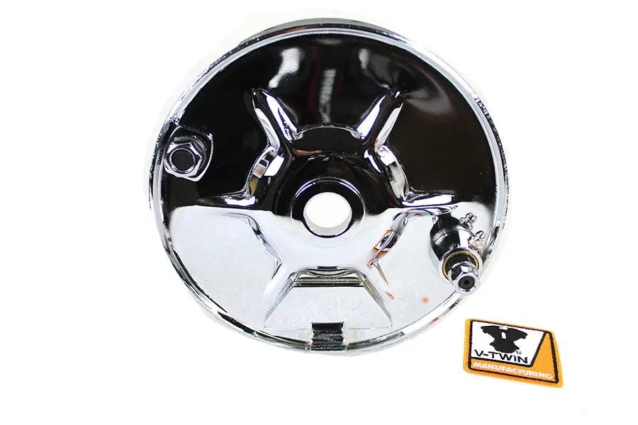 V-Twin Rear Mechanical Brake Backing Plate Kit Chrome for Harley Davidson EL and FL (Part #19141) by V-Twin