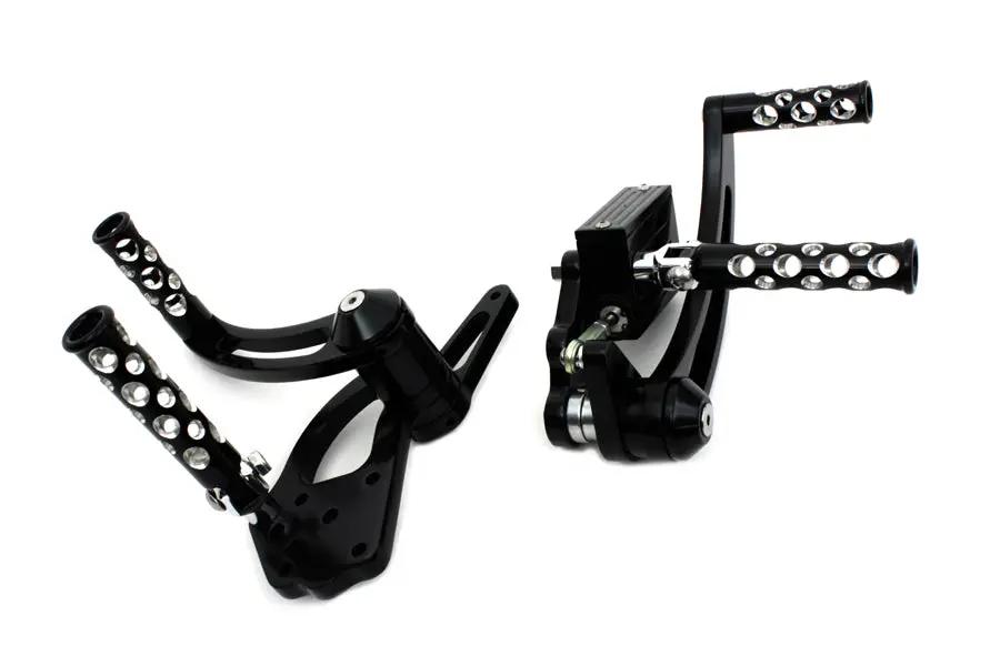 V-Twin Black Forward Control Kit for Harley Davidson FX (1970-1979) by V-Twin