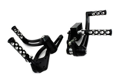 V-Twin Black Forward Control Kit for Harley Davidson FX (1970-1979) by V-Twin
