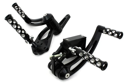 V-Twin Black Forward Control Kit for Harley Davidson FX (1970-1979) by V-Twin