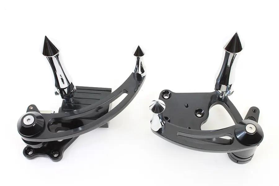 V-Twin Black Billet Extended Forward Control Set - Part No. 6635 by V-Twin