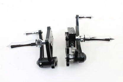 V-Twin Black Billet Extended Forward Control Set - Part No. 6635 by V-Twin