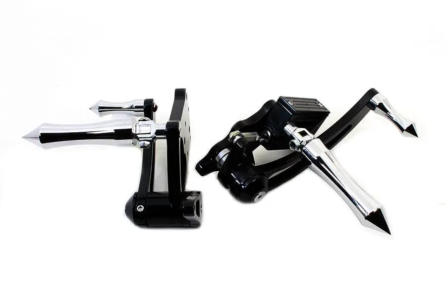 V-Twin Black Billet Extended Forward Control Set - Part No. 6635 by V-Twin