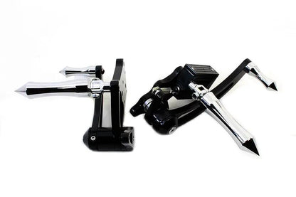 V-Twin Black Billet Extended Forward Control Set - Part No. 6635 by V-Twin