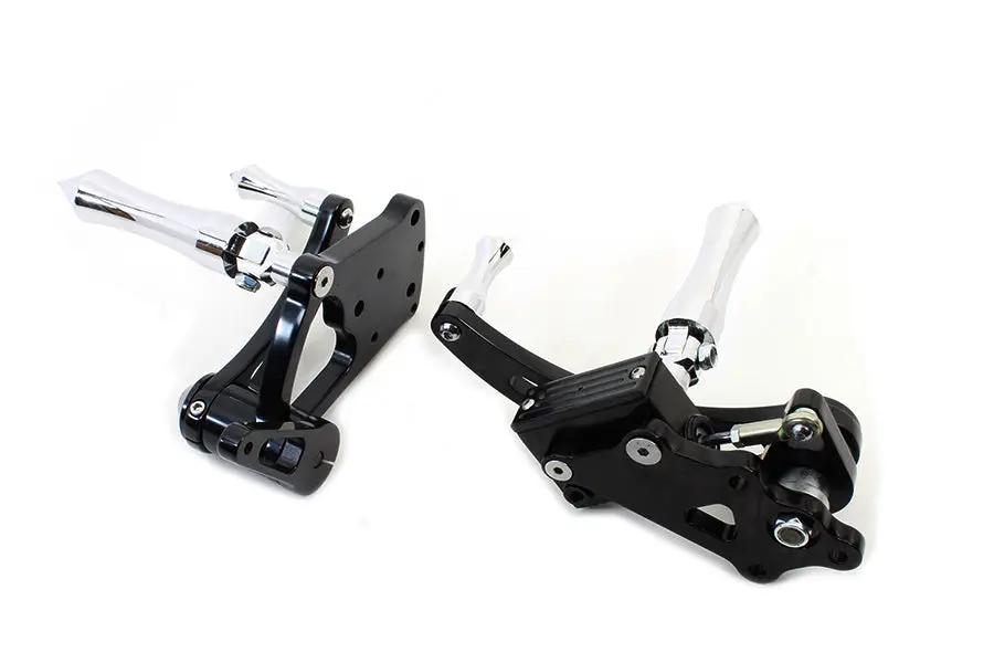 V-Twin Black Billet Extended Forward Control Set - Part No. 6635 by V-Twin