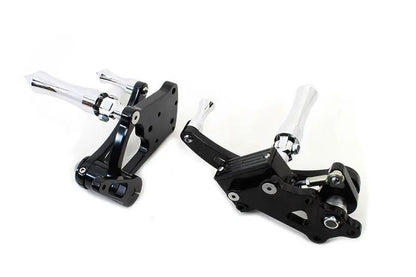 V-Twin Black Billet Extended Forward Control Set - Part No. 6635 by V-Twin