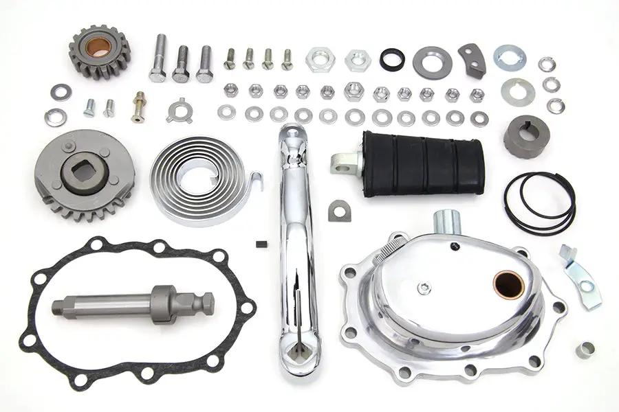 V-Twin Complete Kick Starter Kit Polished for Harley Davidson 1936-1941 FLH and UL Models by V-Twin