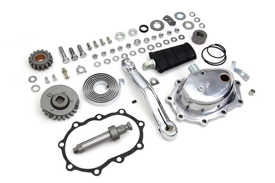 V-Twin Complete Kick Starter Kit Polished for Harley Davidson 1936-1941 FLH and UL Models by V-Twin