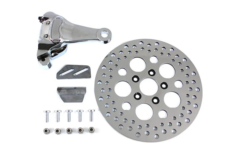 V-Twin Chrome Rear 4 Piston Caliper and 11-1/2 Inch Disc Kit for Harley Davidson XL (1983-1992) by V-Twin