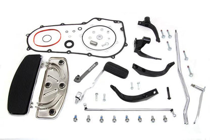 Wyatt Gatling Driver Footboard Kit with Black Brackets for Harley Davidson FXD Models by Wyatt Gatling