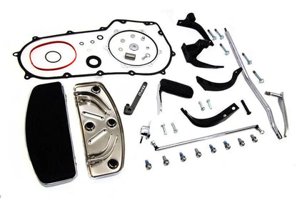 Wyatt Gatling Driver Footboard Kit with Black Brackets for Harley Davidson FXD Models by Wyatt Gatling