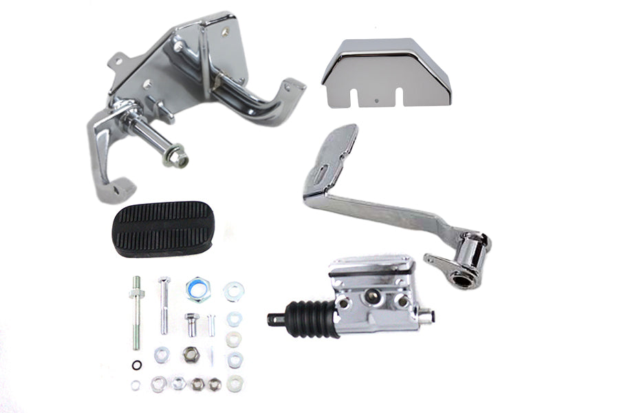 V-Twin Brake Control Kit with Chrome Master Cylinder for Harley Davidson FLST (1986-1995)