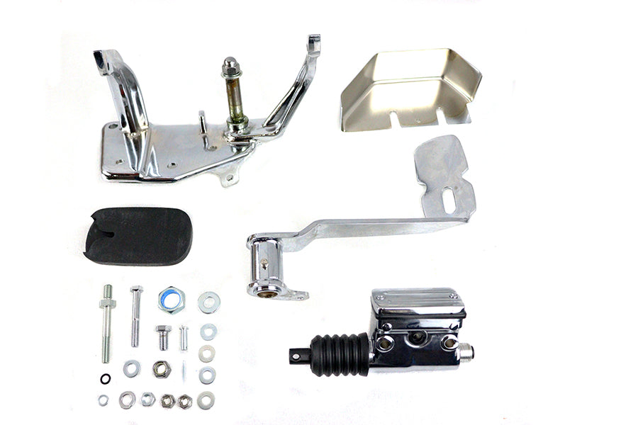 V-Twin Brake Control Kit with Chrome Master Cylinder for Harley Davidson FLST (1986-1995)