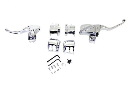 V-Twin Handlebar Control Kit Chrome for Harley Davidson FXSB, FLS, FLST, FXST (Part 78130) by V-Twin
