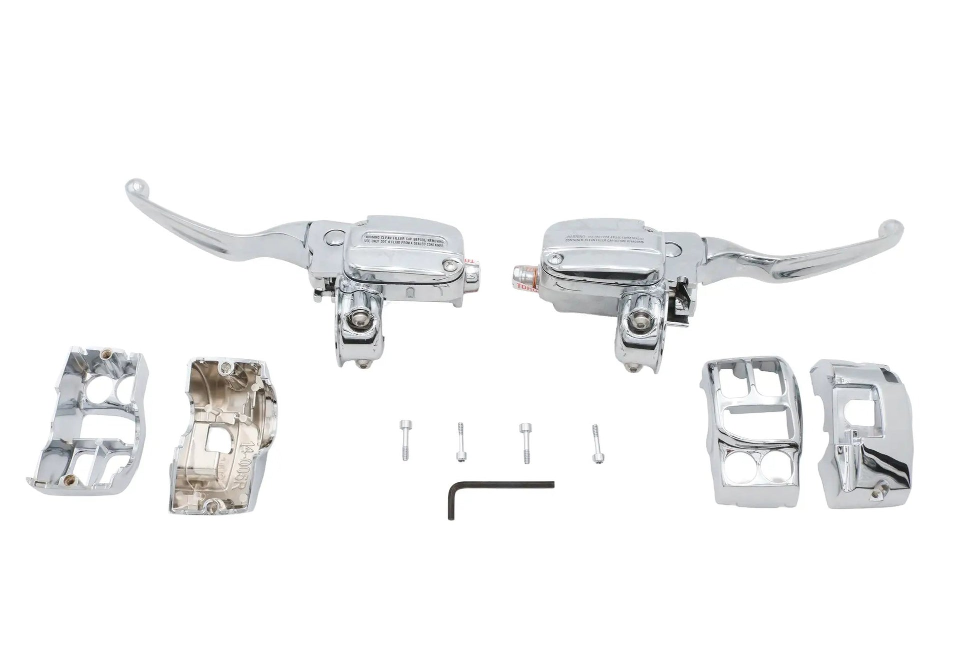 V-Twin Handlebar Control Kit Chrome for Harley Davidson FLHT, FLHX, FLHR (Part #78129) by V-Twin