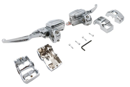 V-Twin Handlebar Control Kit Chrome for Harley Davidson FLHT, FLHX, FLHR (Part #78129) by V-Twin