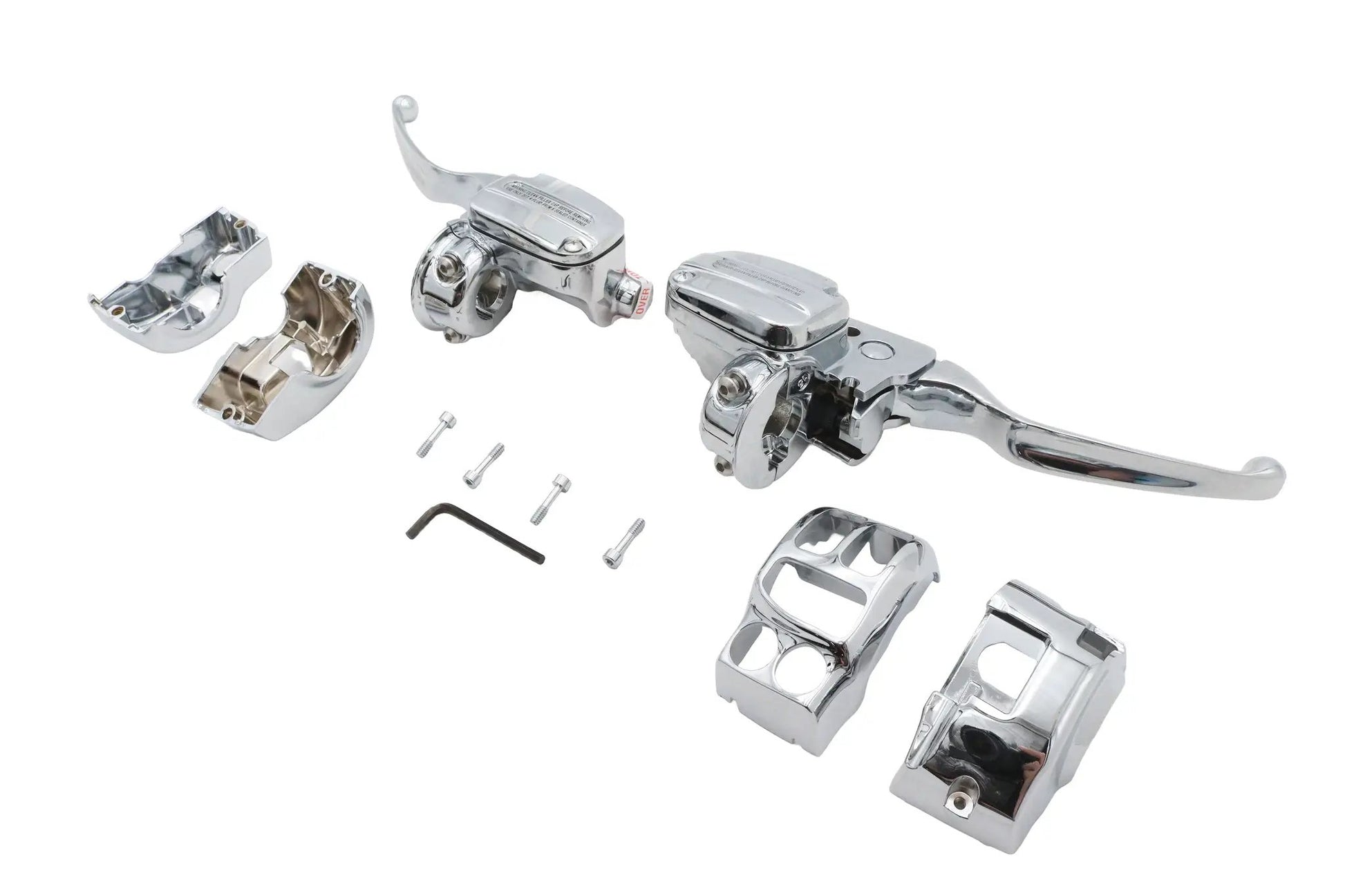 V-Twin Handlebar Control Kit Chrome for Harley Davidson FLHT, FLHX, FLHR (Part #78129) by V-Twin