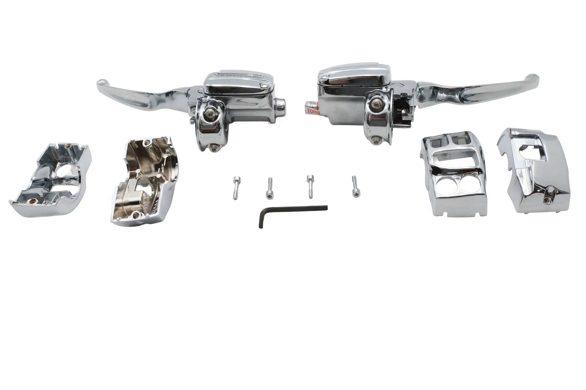 V-Twin Handlebar Control Kit Chrome for Harley Davidson FLHT, FLHX, FLHR (Part #78129) by V-Twin