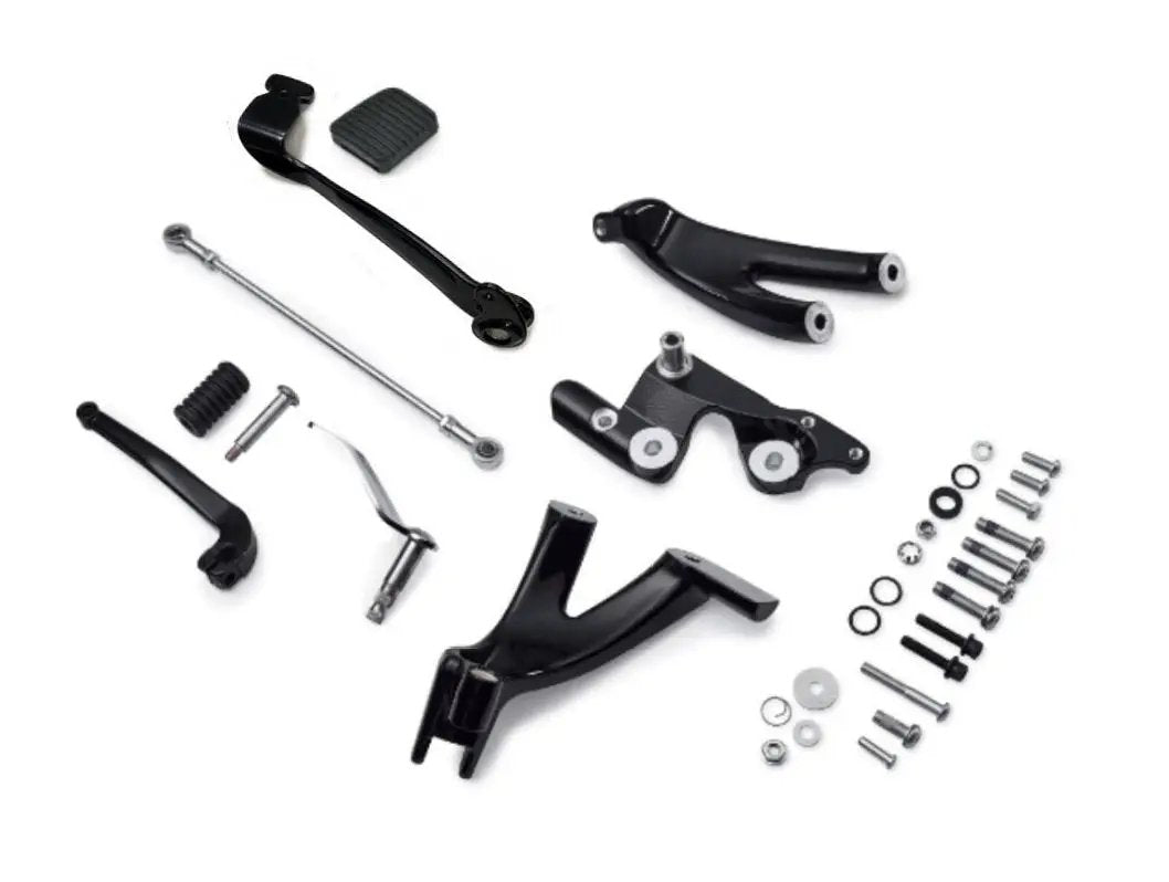 V-Twin Black Forward Control Kit for Harley Davidson FXST and FXLR Models (Part #78668B) by V-Twin
