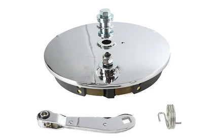 Motorshop Rear Brake Backing Plate Kit Chrome for Harley Davidson XL (1973-1974) by Motorshop