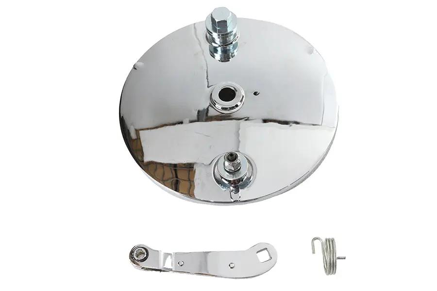 Motorshop Rear Brake Backing Plate Kit Chrome for Harley Davidson XL (1973-1974) by Motorshop