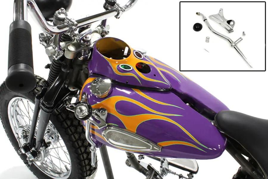 V-Twin Chrome 1936 Style Hand Shift Lever Set for Harley Davidson FL Models by V-Twin
