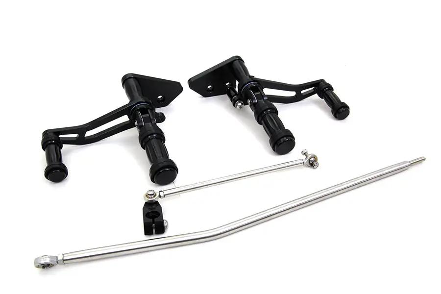 V-Twin Billet Forward Control Kit Black for Harley Davidson FXD (2003-2012) by V-Twin