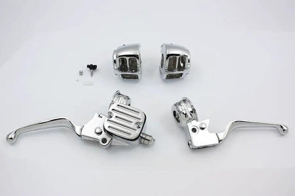 V-Twin Contour Style Chrome Handlebar Control Kit for Harley Davidson FXST (1996-2005) by V-Twin