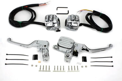V-Twin Chrome Handlebar Control Kit for Harley Davidson FXST (1996-2005) by V-Twin