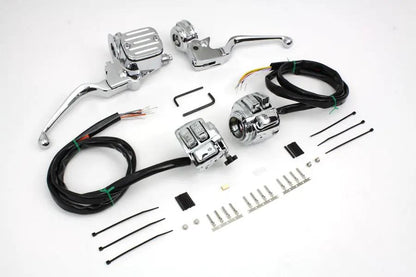V-Twin Chrome Handlebar Control Kit for Harley Davidson FXST (1996-2005) by V-Twin