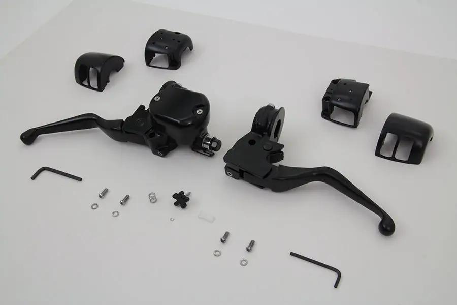V-Twin Handlebar Control Kit Black for Harley Davidson XL Models - Part H07-0666MB by V-Twin