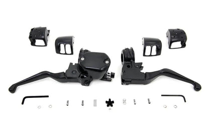 V-Twin Handlebar Control Kit Black for Harley Davidson XL (Part H07-0676MB) by V-Twin