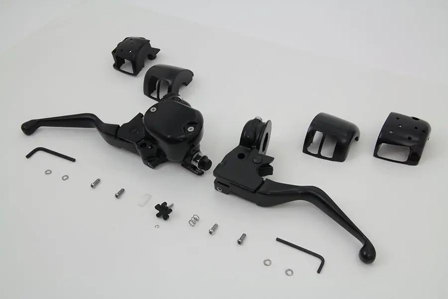 V-Twin Handlebar Control Kit Black for Harley Davidson XL (Part H07-0676MB) by V-Twin