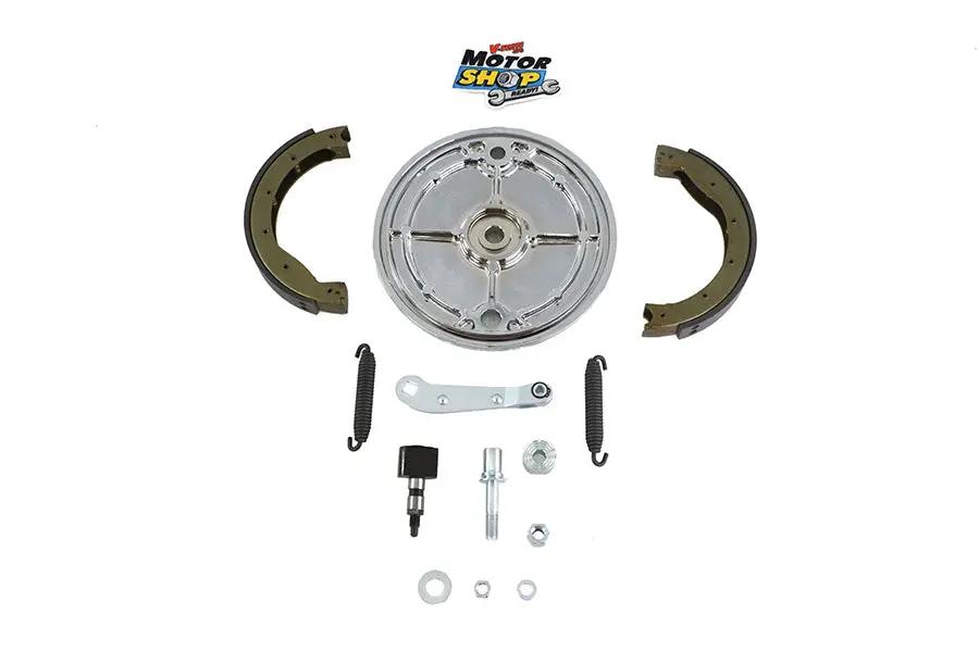 Motorshop Rear Brake Backing Plate Kit Polished for Harley Davidson XL and K Models by Motorshop
