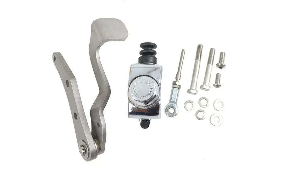 Prism Brake Pedal Assembly Natural Stainless - Supports Mid Style Footpeg Support Bars by Prism