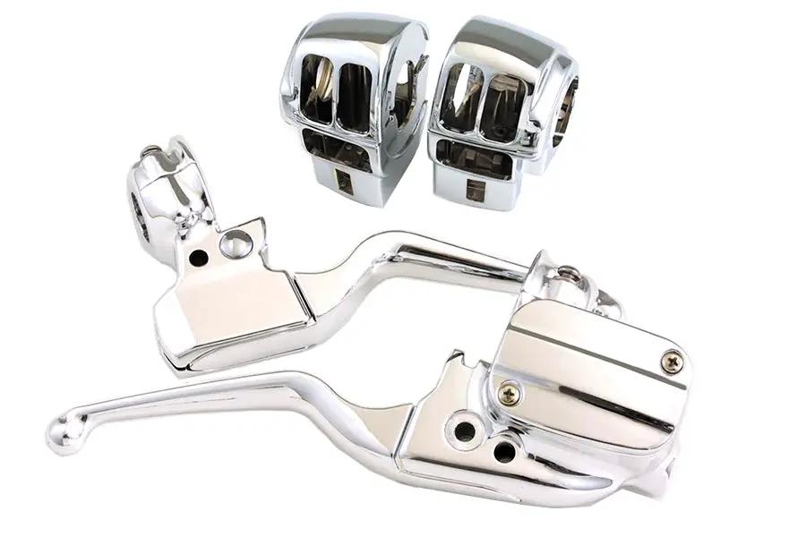 V-Twin Chrome Handlebar Control Kit for Harley Davidson FLT Models - Part 84704 by V-Twin