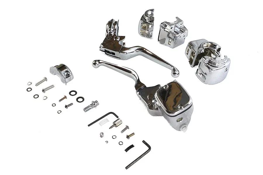 V-Twin Chrome Handlebar Control Kit for Harley Davidson FLT Models - Part 87305 by V-Twin