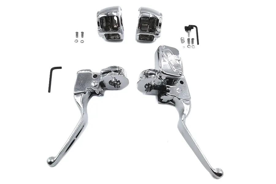 V-Twin Handlebar Control Kit Chrome for Harley Davidson FLST, FXST, FXSB (Part #053454) by V-Twin