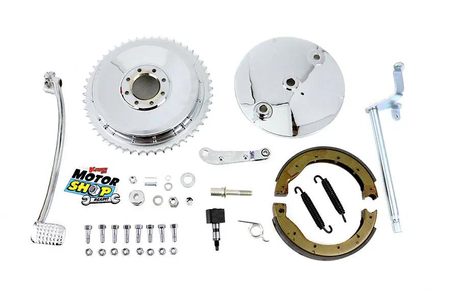 V-Twin Rear Brake Kit Chrome for Harley Davidson XL Models (1957-1966) by V-Twin