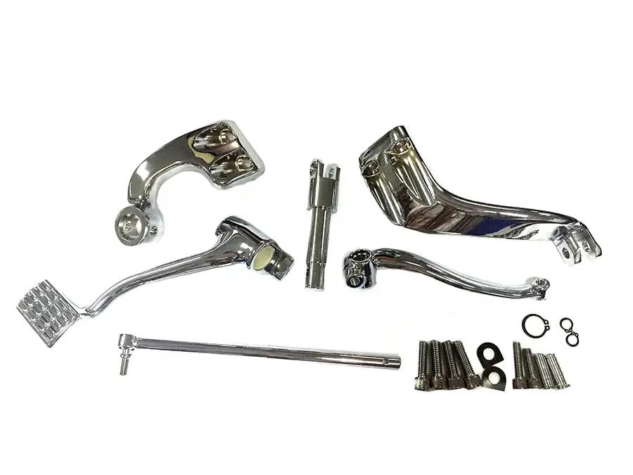 V-Twin Chrome 3 Inch Extension Mid Control Kit Without Footpegs for Harley Davidson XL (2014-2023) by V-Twin