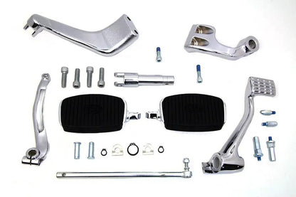 V-Twin Chrome 3 Inch Extension Mid Control Kit with Mini Footboards for Harley Davidson XL by V-Twin
