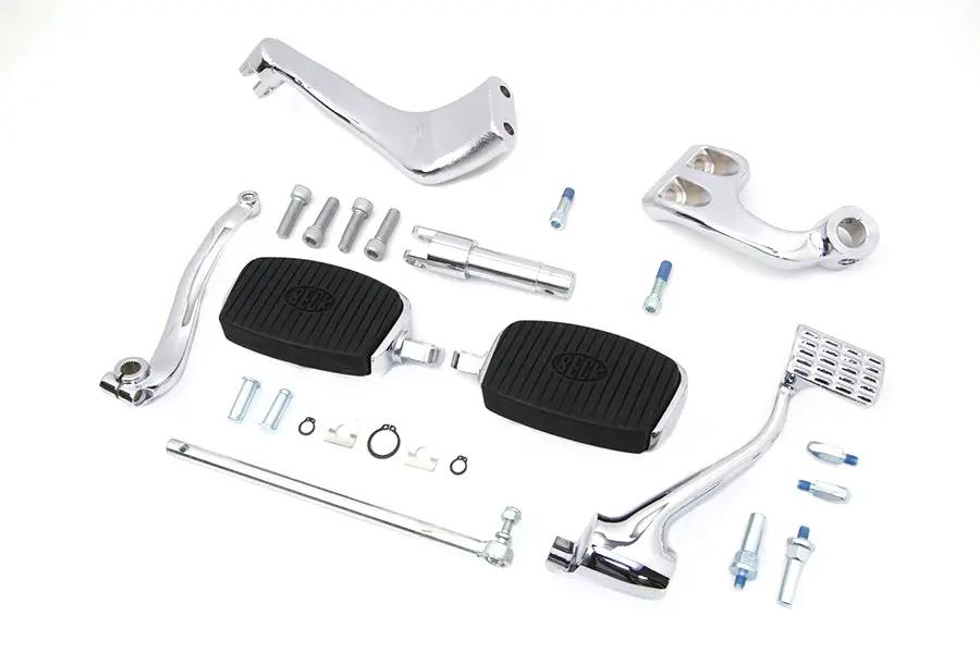 V-Twin Chrome 3 Inch Extension Mid Control Kit with Mini Footboards for Harley Davidson XL by V-Twin