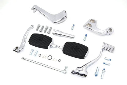 V-Twin Chrome 3 Inch Extension Mid Control Kit with Mini Footboards for Harley Davidson XL by V-Twin
