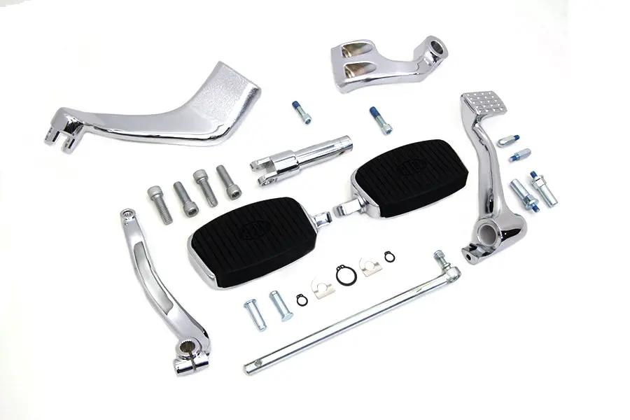 V-Twin Chrome 3 Inch Extension Mid Control Kit with Mini Footboards for Harley Davidson XL by V-Twin