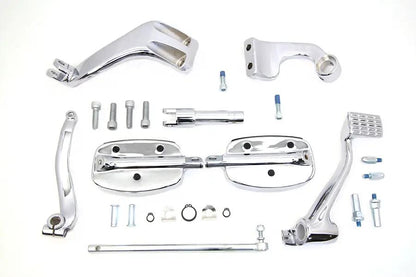 V-Twin Chrome 3 Inch Extension Mid Control Kit with Mini Footboards for Harley Davidson XL by V-Twin