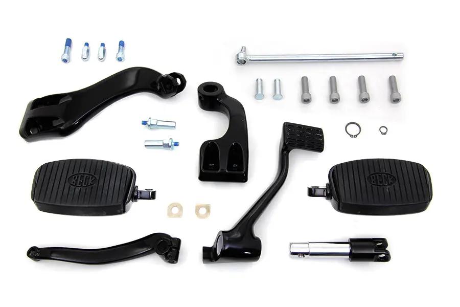 V-Twin Gloss Black Further Forward Mid Control Kit for Harley Davidson XL (2014-2023) by V-Twin