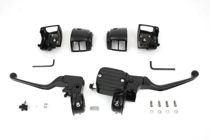 V-Twin Handlebar Control Kit Black for Harley Davidson FXST & FLST (Part #07-0641NMB *10S) by V-Twin