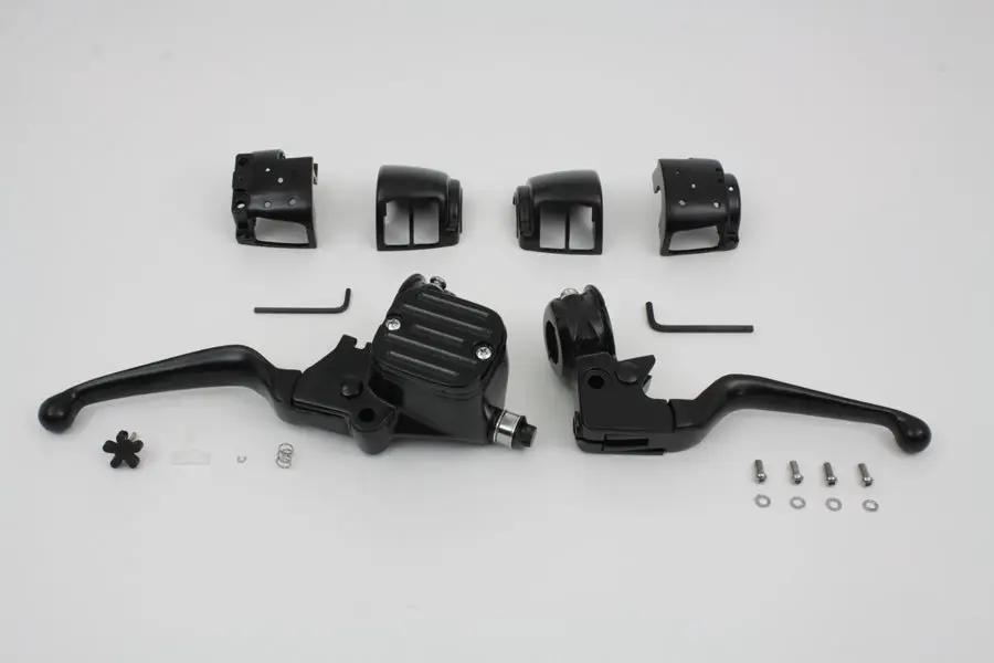 V-Twin Handlebar Control Kit Black for Harley Davidson FXST & FLST (Part #07-0641NMB *10S) by V-Twin